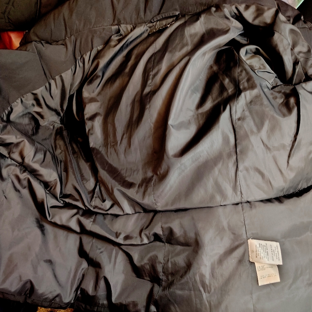 Theory Down Puffer Jacket, Women Black, Snap Closure, Pockets, Collar, Lined, S - Picture 5 of 12